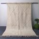 Beni Ouarain Rug, Ecru, Classic Diamond Pattern - Handmade 300x200cm