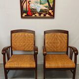Pair of colonial style armchairs