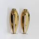 Doré Laiton Vintage Candle Holders – Two 1970s Art Deco Brass Sculptures, Elegant Table Centerpiece