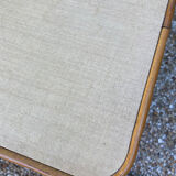 Vintage rattan magazine holder table