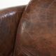 Cow leather armchair in Aviator design with patina and a warm appearance