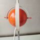 Lampe orange vintage space age, globe oculaire, 1970