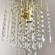 Vintage Italian cascade chandelier with pendants.