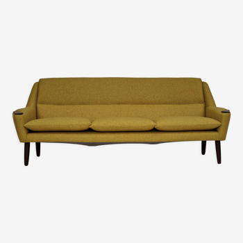 1970s, Danish 3-seater sofa, completely reupholstered, furniture wool