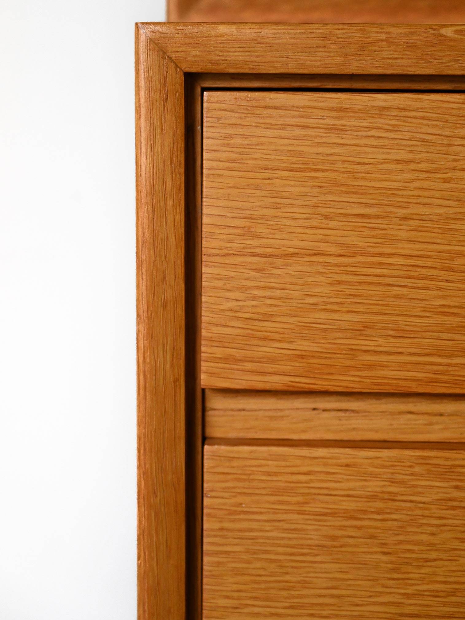 Oak bookcase with drawers