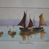 Pencil drawing circa 1910 evening glow