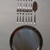 Morinox Stainless Steel Cake Serving Tray with Forks Set