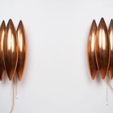 Pair of 2 Danish vintage wall lamps Kastor by Jo Hammerborg, Fog og Morup