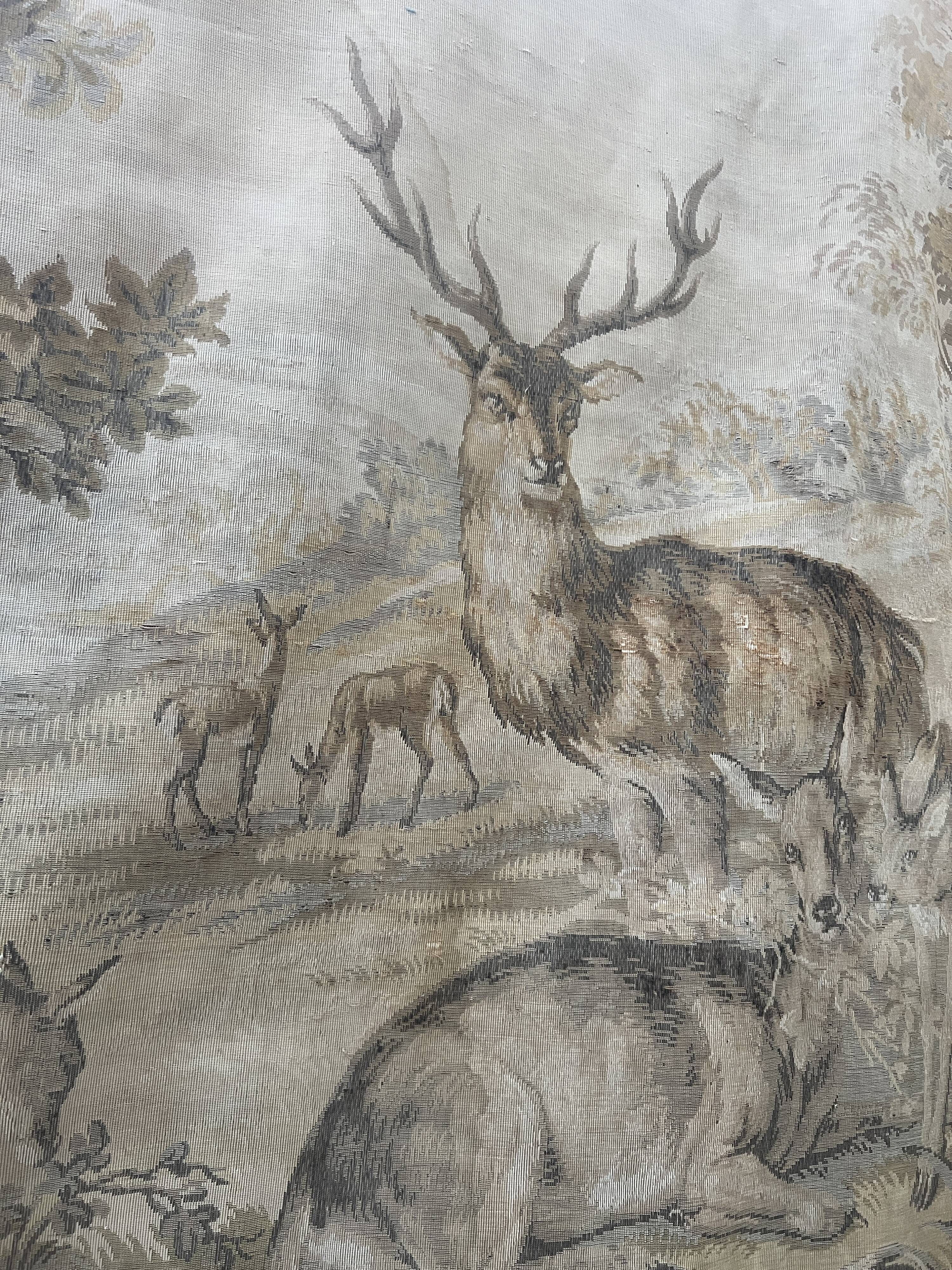 Renaissance-style tapestry with animal motifs, 20th century.