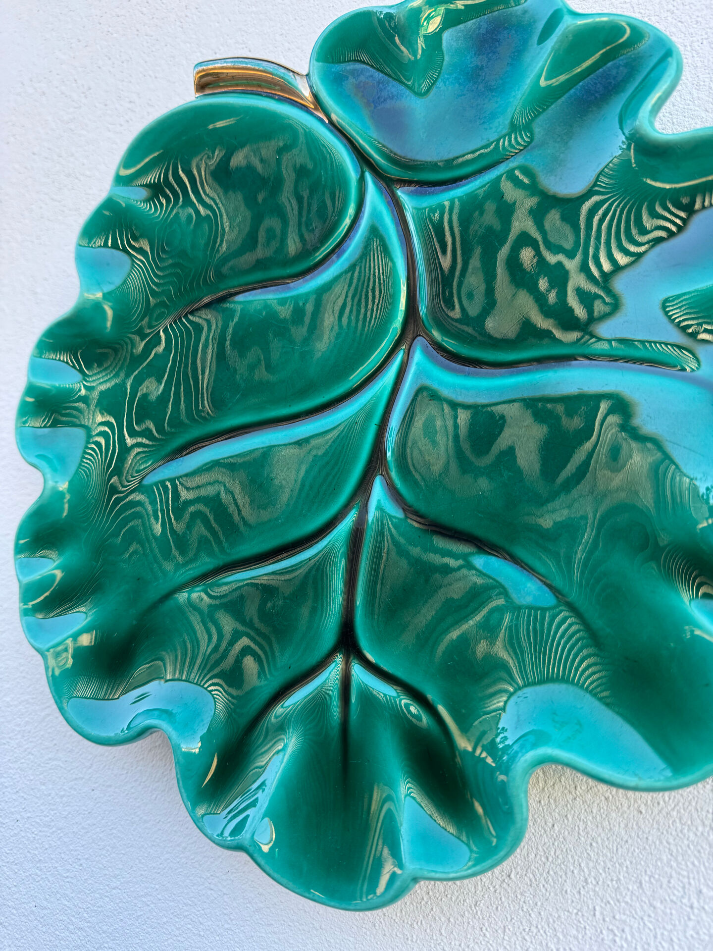 Green plate Verceram 1950s