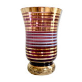 Vase Art deco decoration bayadère gold