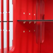 Modular Italian red lacquered solid wood bookshelf, 1960s