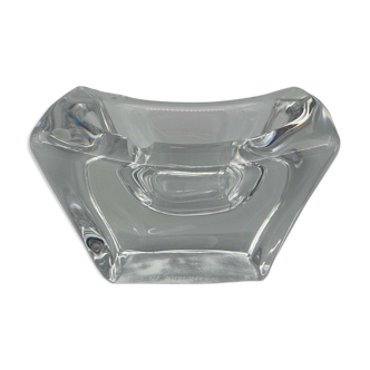 Empty crystal ashtray pocket daum nancy france kuhlmann