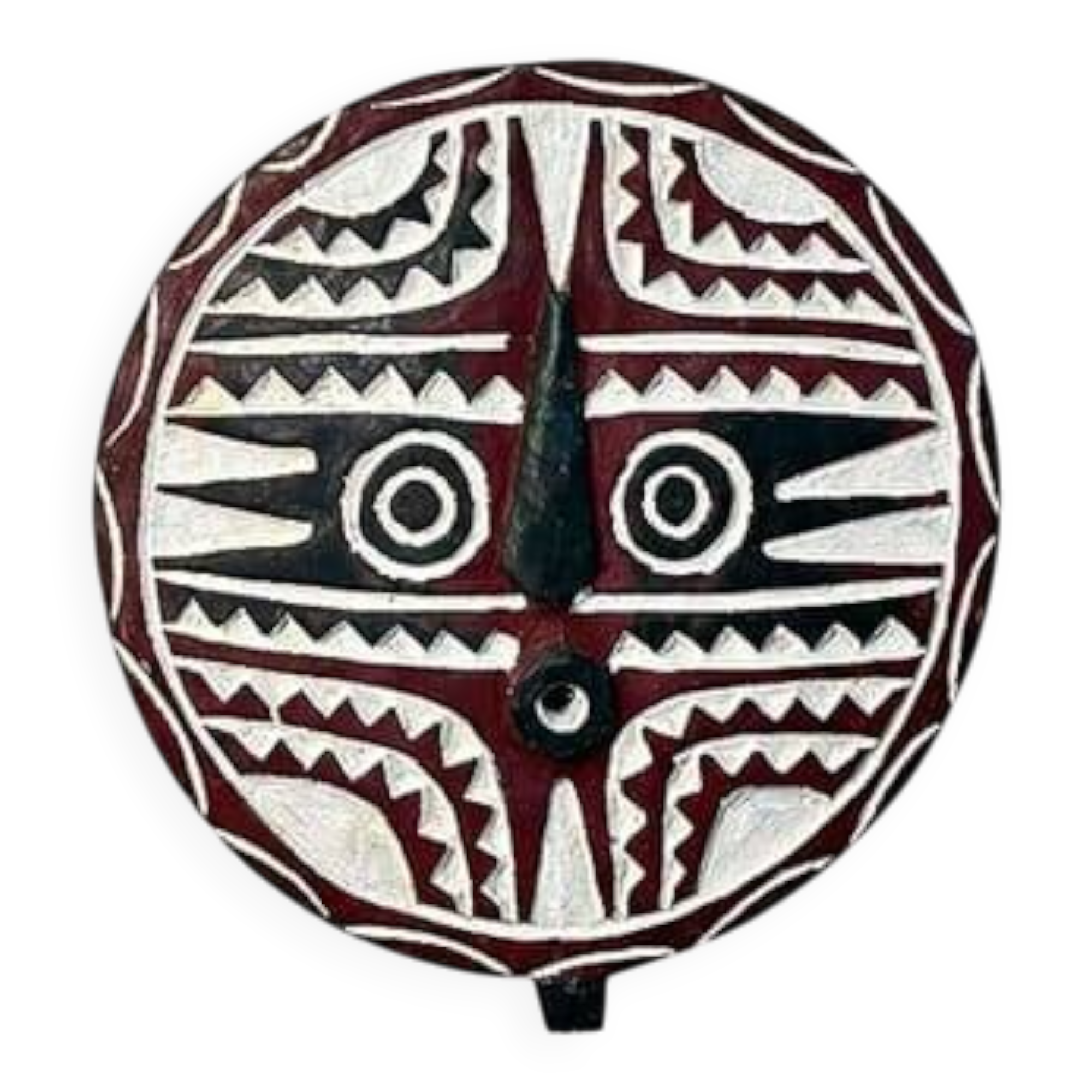 BWA shield painted Ø30cm in wood — “The Breath of the Ancestors”