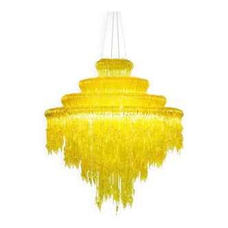 Contemporary Jacopo Foggini Mod Sneeze B Yellow Methacrylate Italian Chandelier