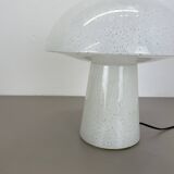 Grande lampe de table en verre ufo de 36 cm fabriquée par glashütte limburg, allemagne, années 1970