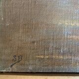 19th century French school, signed oil painting, framed seascape