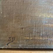 19th century French school, signed oil painting, framed seascape