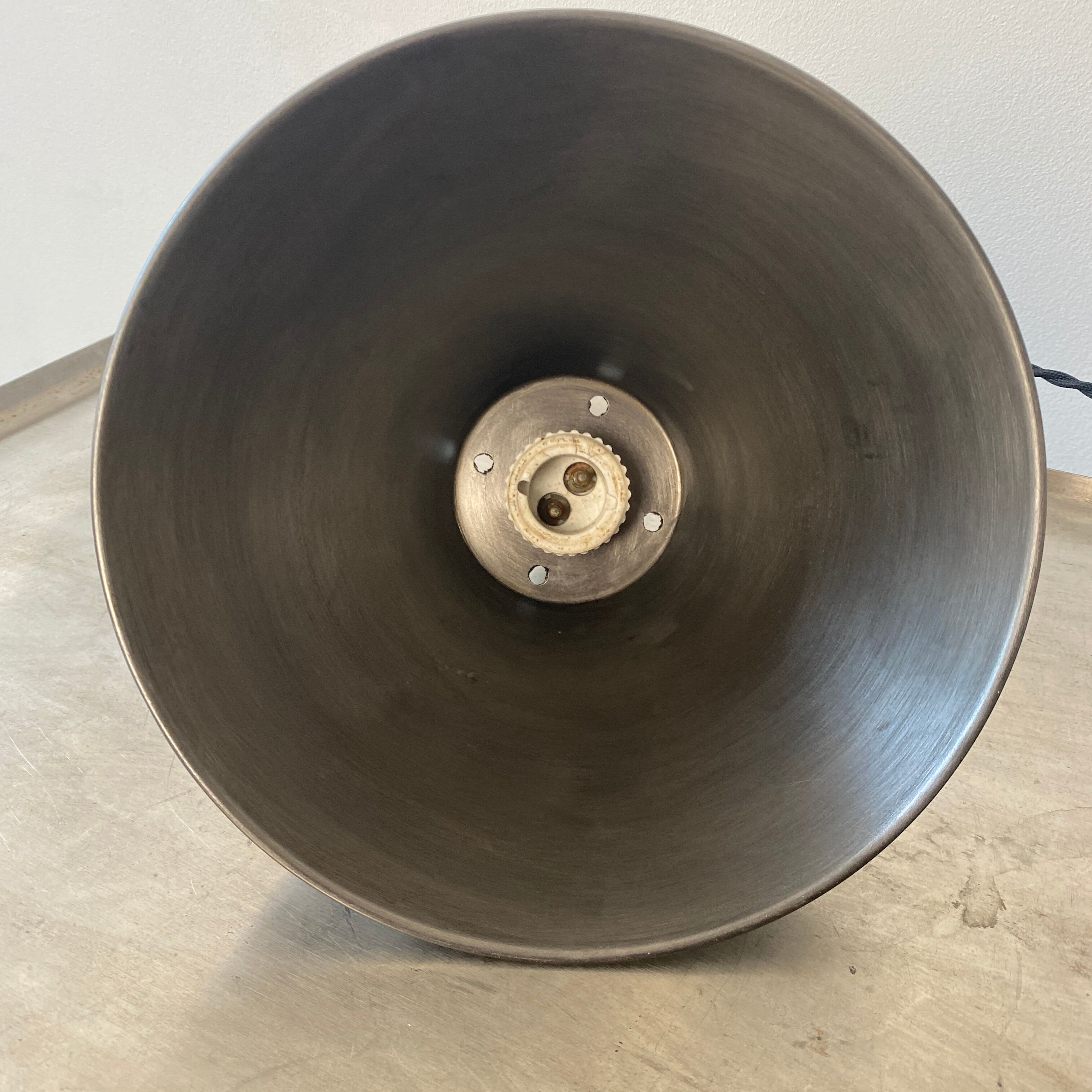 Lot 3 old conical suspensions in industrial steel