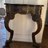 Antique console table in blackened wood – Louis XV style – 18th century