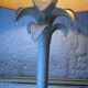 Ceramic palm tree lamp Tommaso Barbi 1960s