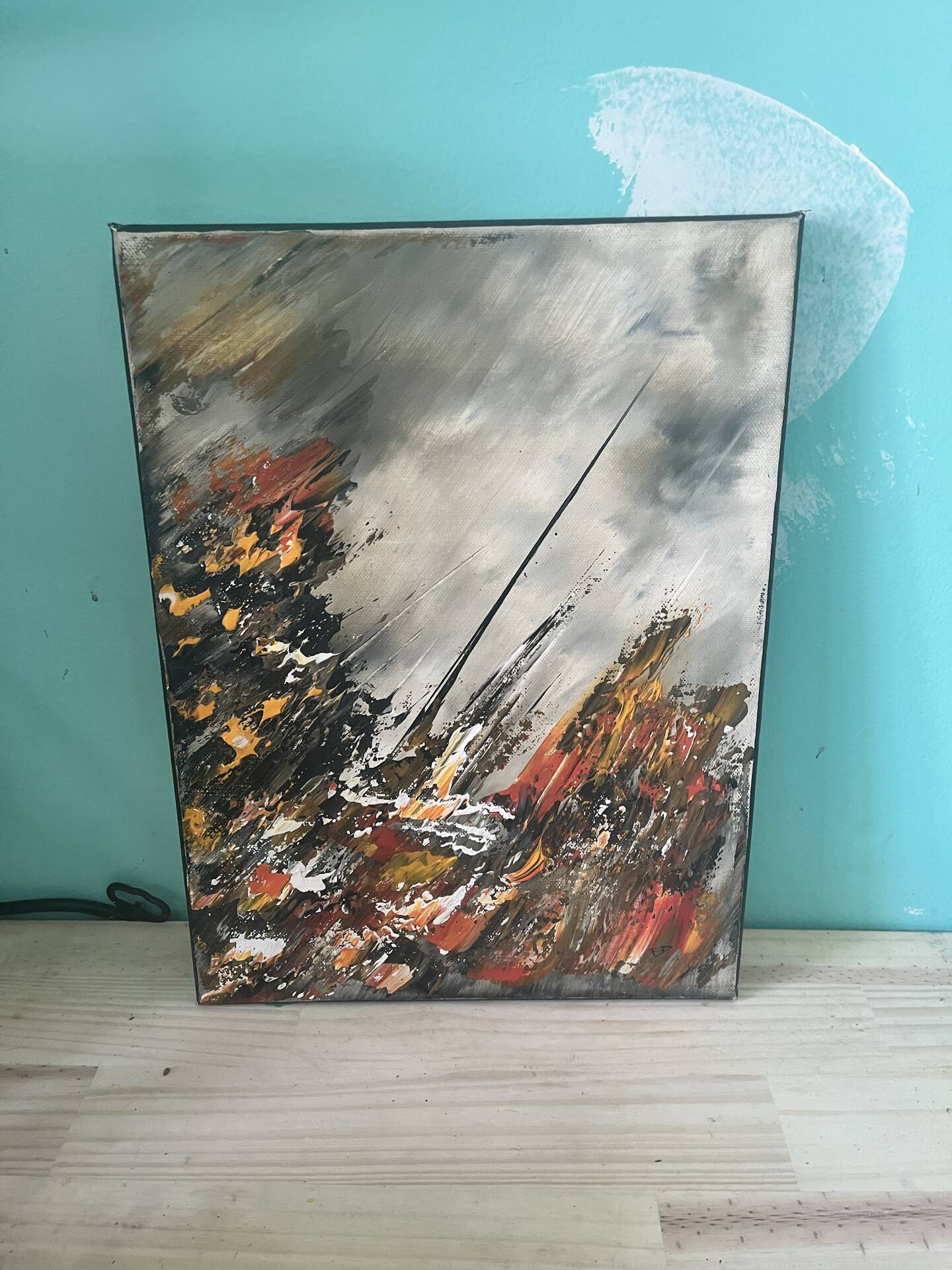 Abstract painting – frédéric dupont-dromard (30x40 cm) – acrylic