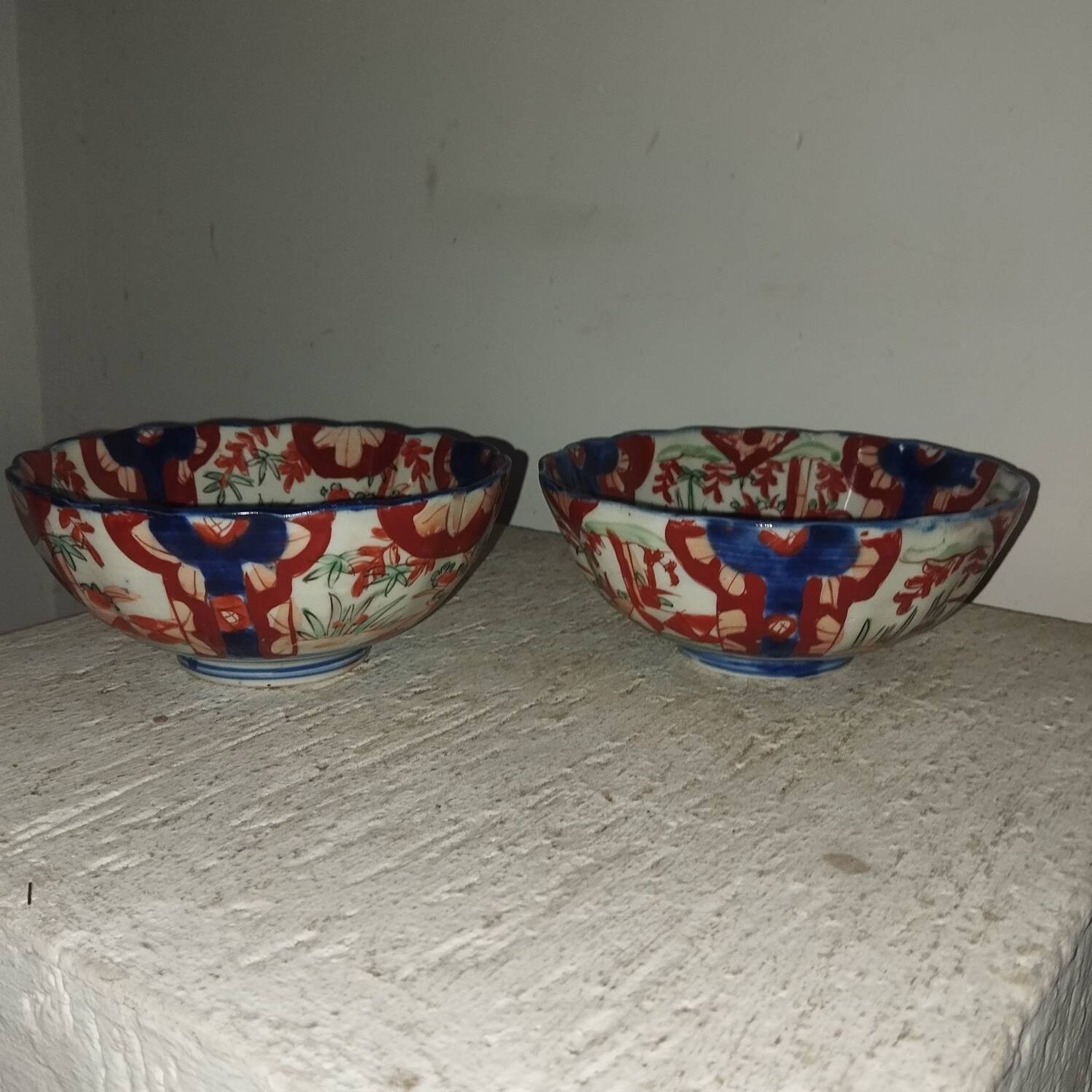 Paire de bols coupes porcelaine Imari