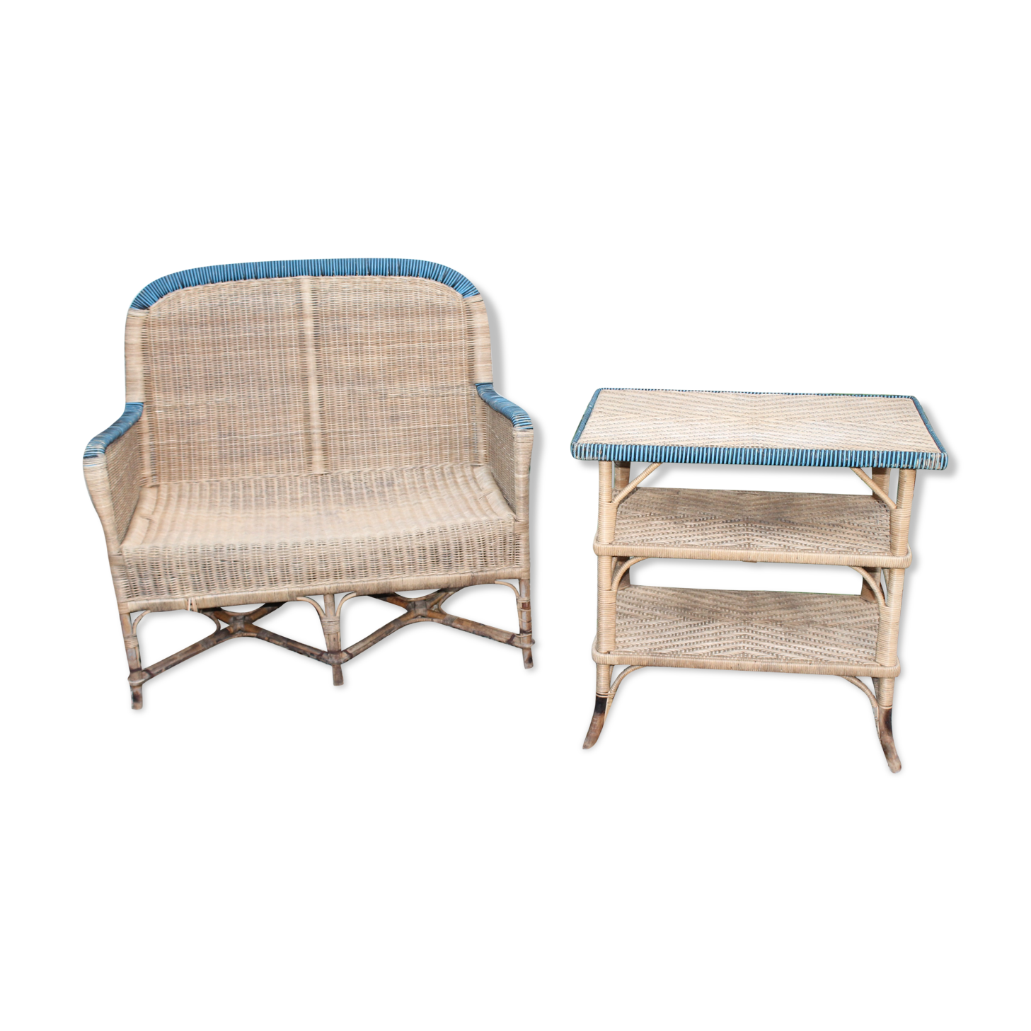 Rattan chair and garden table