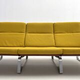 3-seater Sofa in aluminum and teak