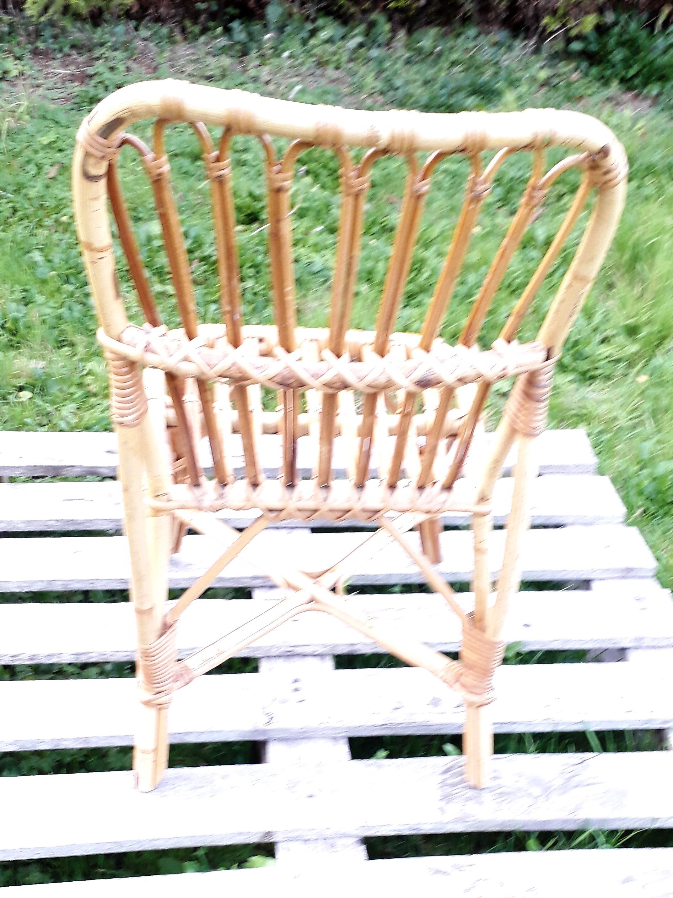 60s rattan chair