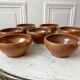 Set of 7 bowls in stoneware handmade 70s vintage
