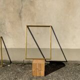 Old frame in gilded wood patina gold leaf