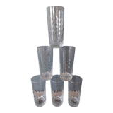 6 verres shell vintage année 70