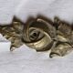 Old brass rose window, width 38cm.