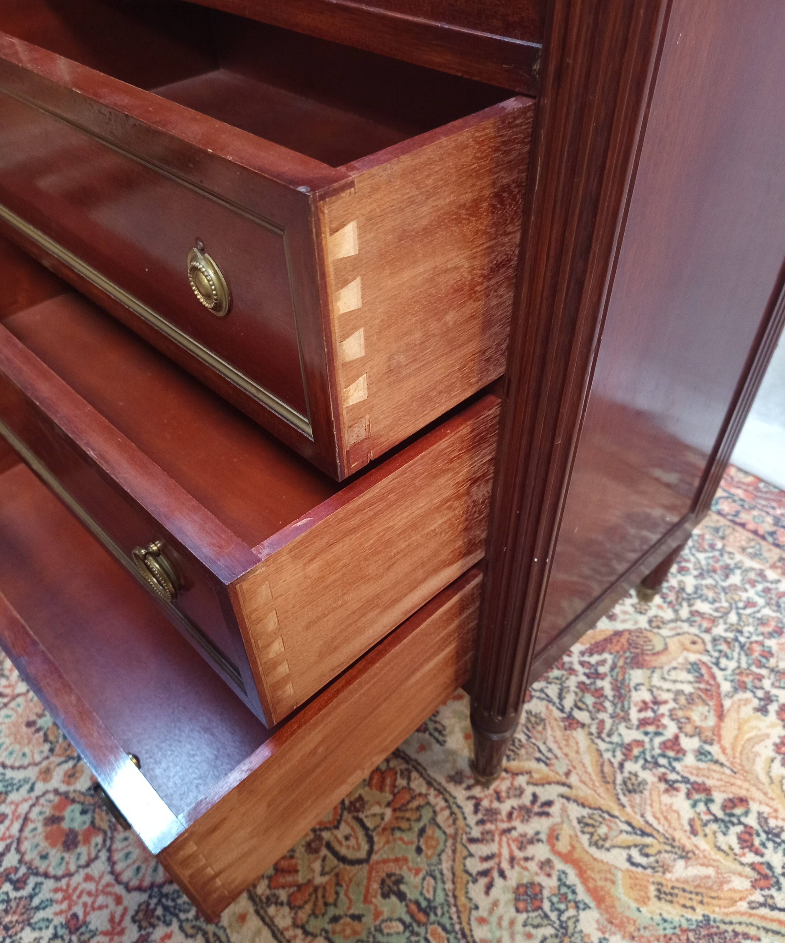 Maurice HIRSH for Maison Jansen Louis XVI style mahogany secretary