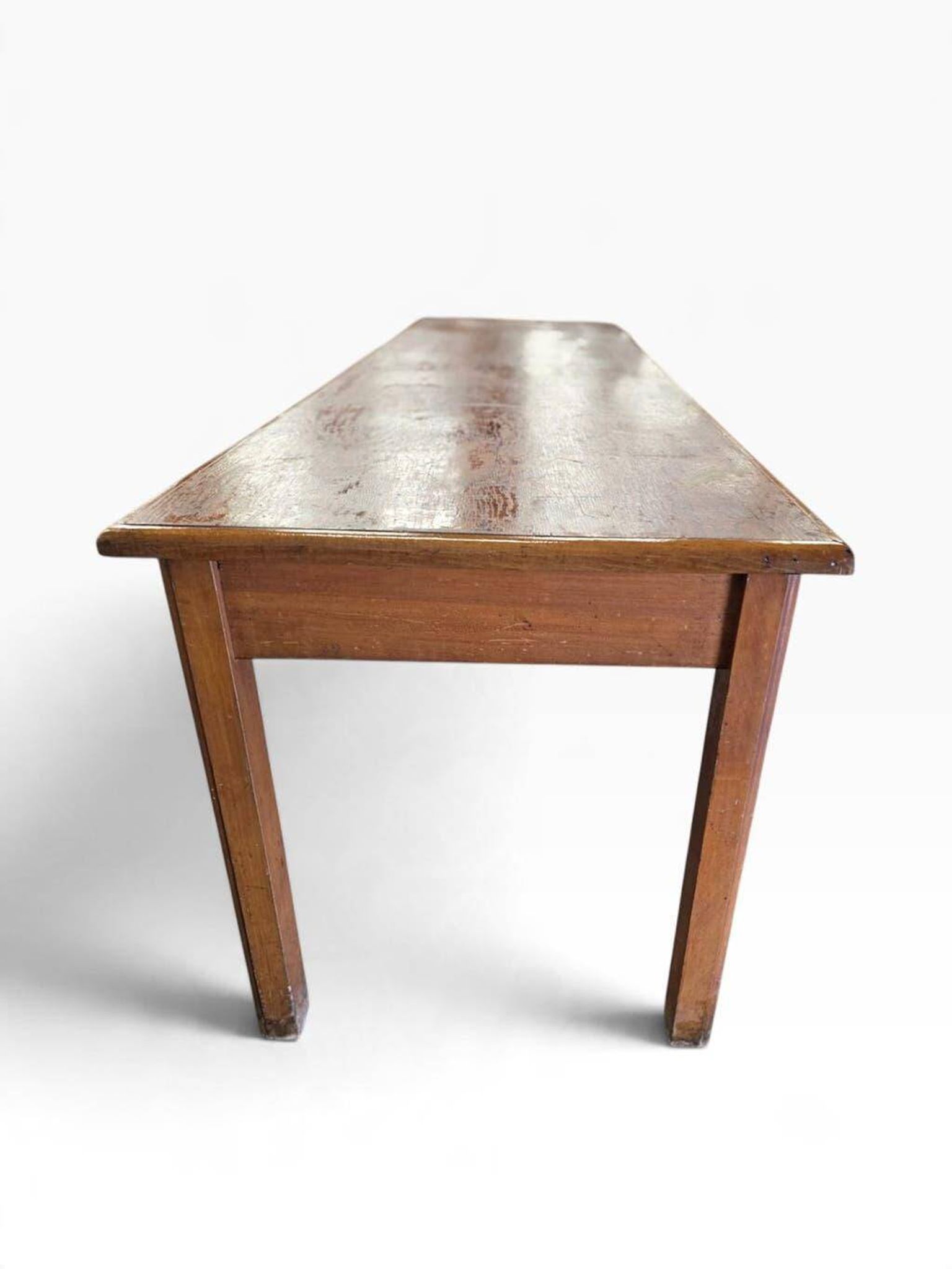 XL vintage solid wood dining table / farmhouse table