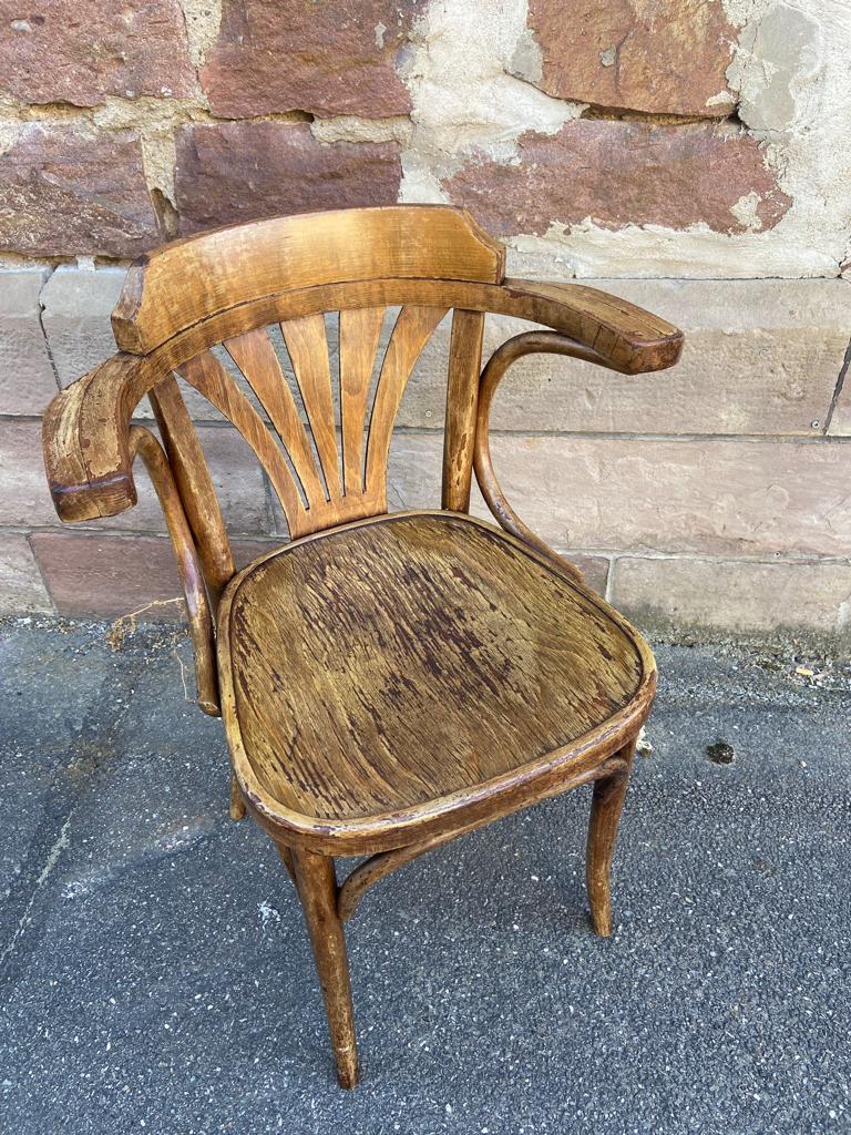 Office armchair curved wood
