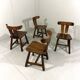Brutalist oak dining chairs 1970’s