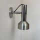 Vintage adjustable wall light, chrome and brushed metal, France, 1970