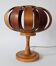 Very rare mid-century veneer table lamp, Denmark, 1960s