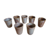 Digoin glazed stoneware glass cups set of 7
