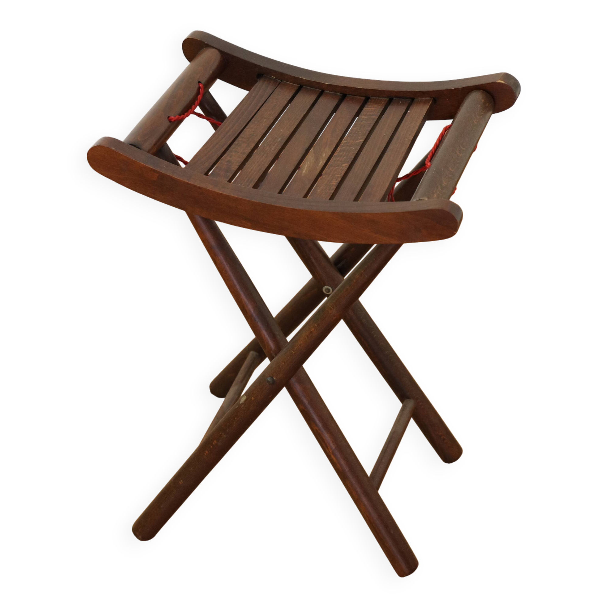 Solid wood folding stool