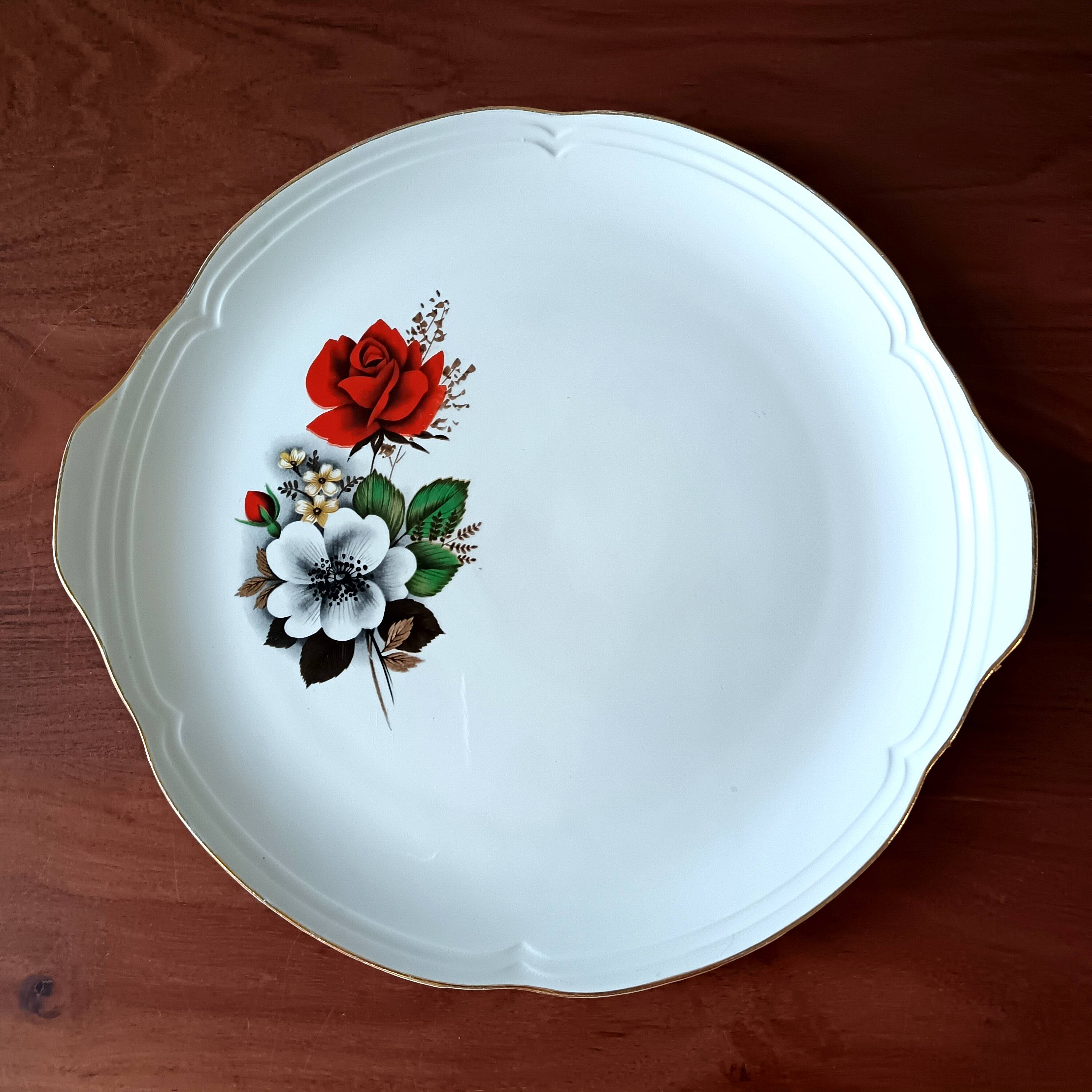 Dessert service 12 plates orchies moulin des loups traviata motif