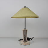 Retro Marble Table Lamp, Kámen Praha, 1950s