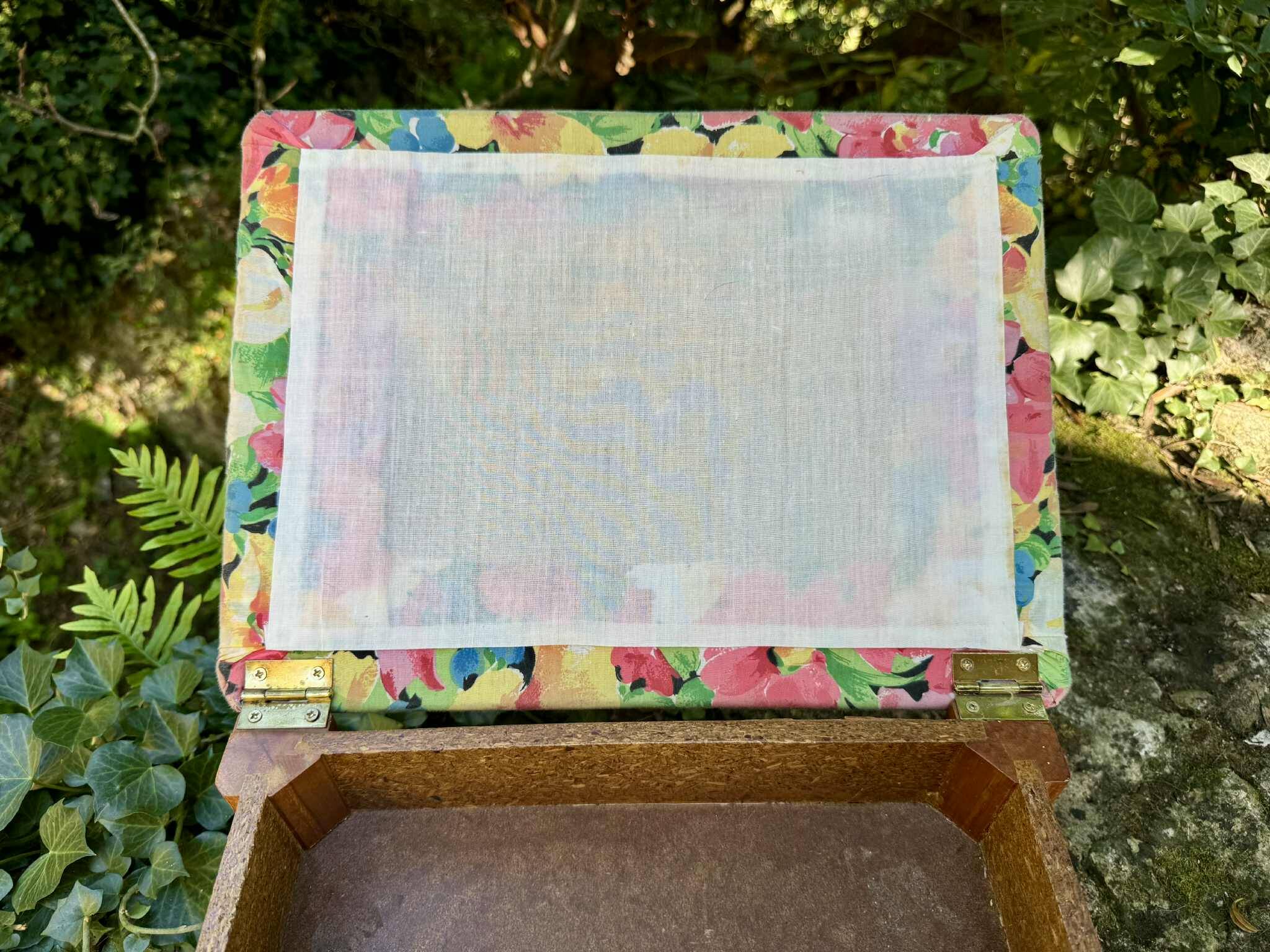 Vintage storage box footrest