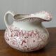 Antique pink ironstone toilet pitcher