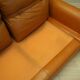 Orange leather sofa, Space Age design, 1960s, production: Italy