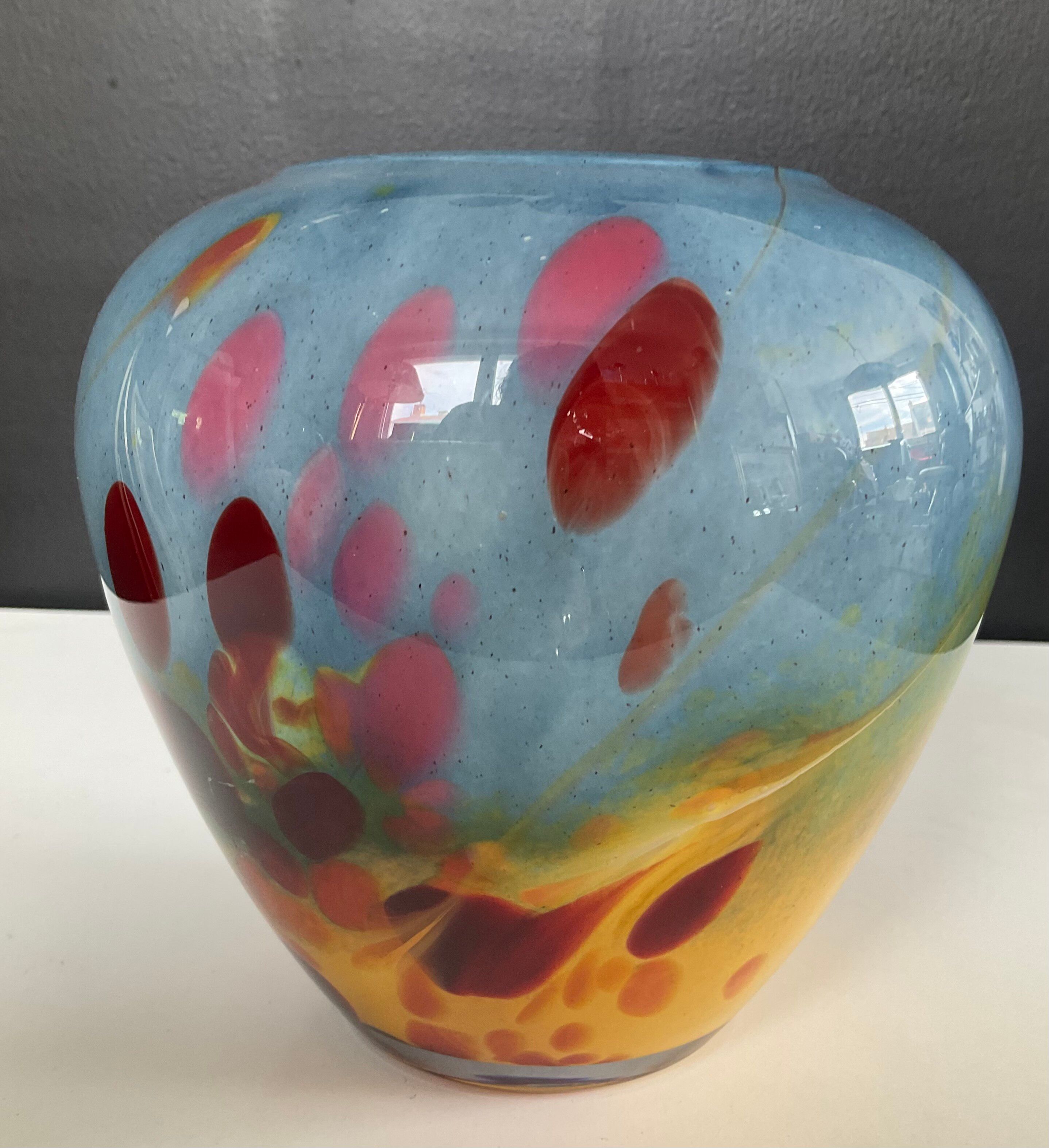 Vintage La Rochere glass paste vase