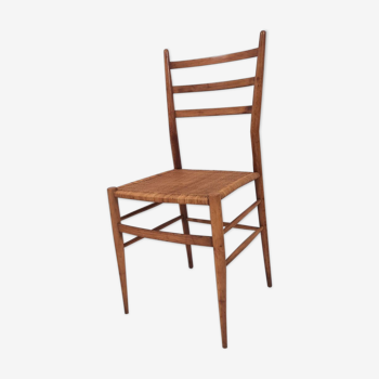 1950s vintage chair, hand-woven chiavarina