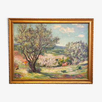 Julien Feron "Paysage près de Gassin" 1933 Impressionism